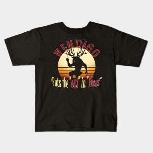 Mythical Wendigo: A Folklore Feast Kids T-Shirt